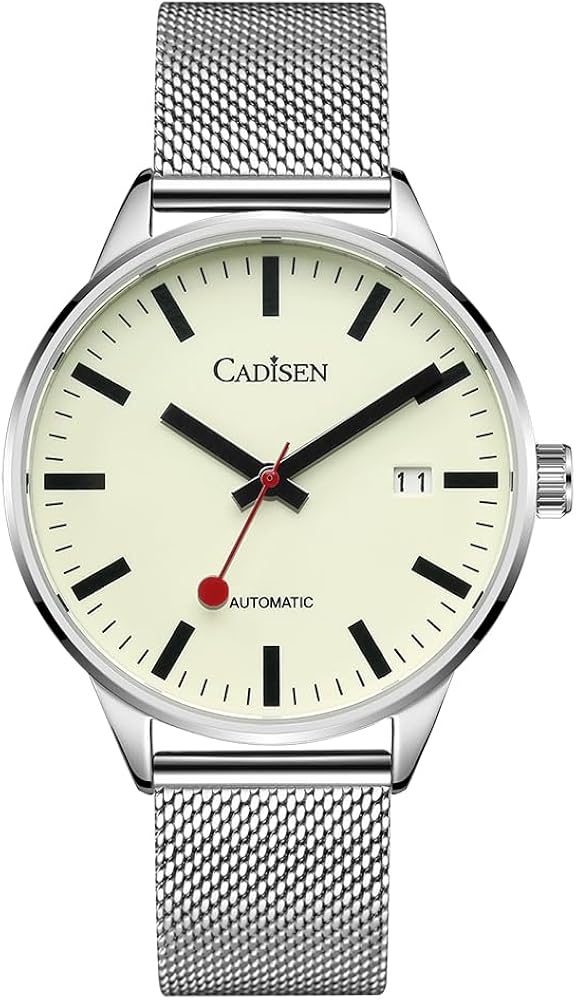 CADISEN Reloj automático hombres mecánico cristal de zafiro impermeable casual empresa…