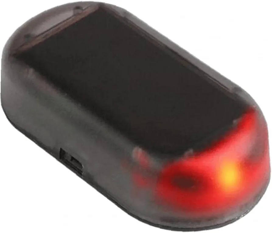Carpa Solar De Automóvil Alarma De Alarma Simulada Advertencia Antirrobo USB Led Leche De Seguridad De Seguridad Falsa Lámpara Falsa