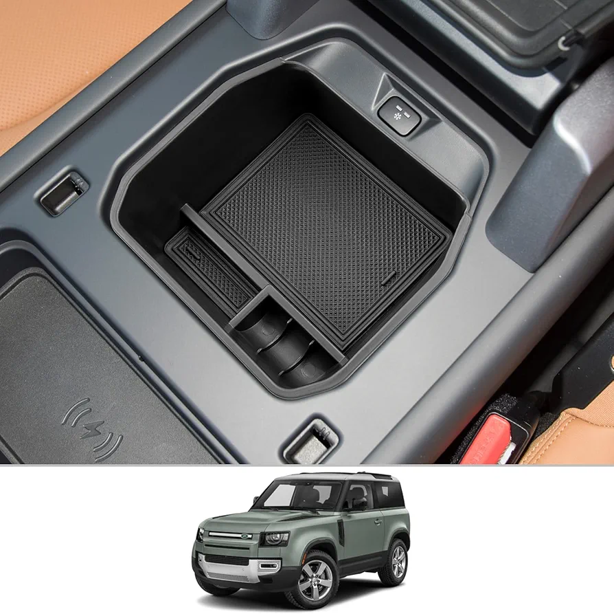 CDEFG Compatible con Land Rover Defender 90 110 130 2023 2024 Consola Central Organizador Caja de Almacenamiento Control Central Auto Center Console Tray Defender 90 110 130 Accesorios