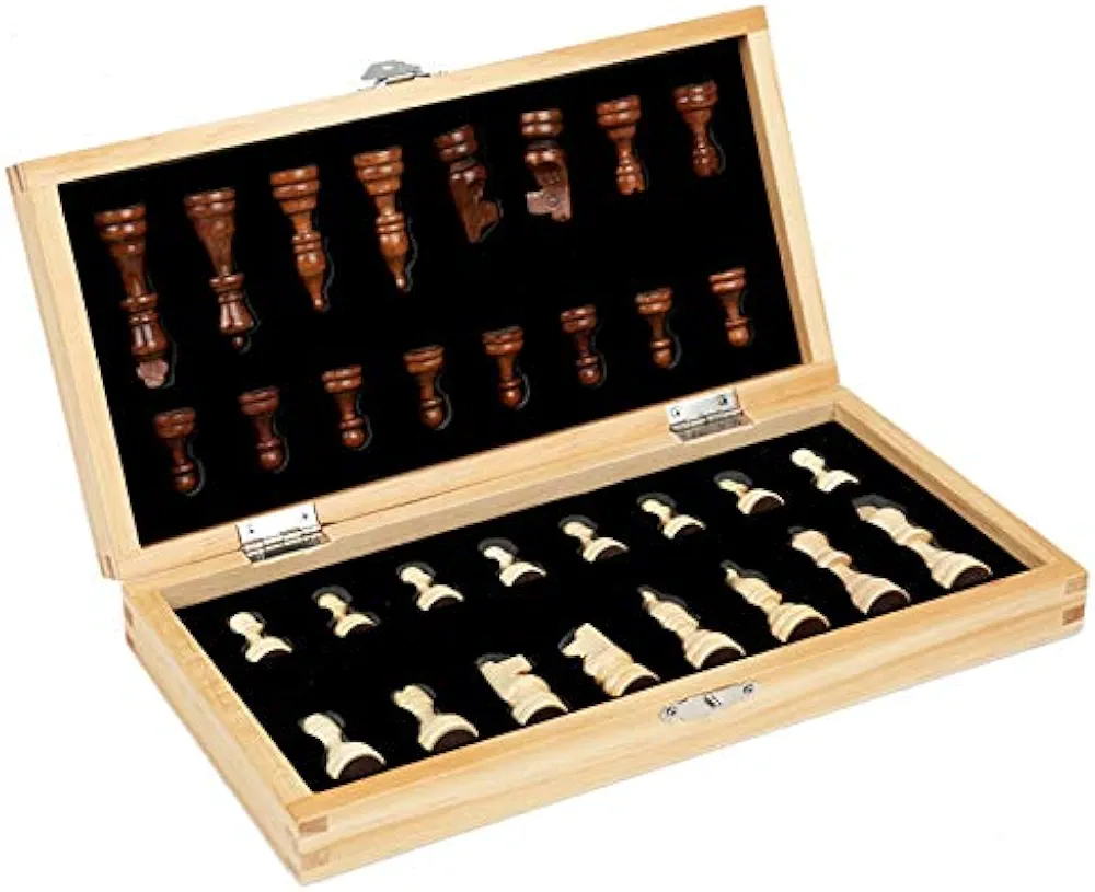 UNbit Juego de ajedrez Juego de ajedrez Juego de tablero de ajedrez ajedrez magnético de madera plegable portátil for adultos rompecabezas juego de mesa de ocio juego de mesa de ajedrez juego de ajedr