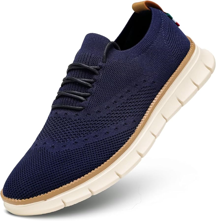Men's Casual Dress Shoes Slip on Oxfords Business Walking Work Sneakers Fashion Mesh Lightweight Soft Sole