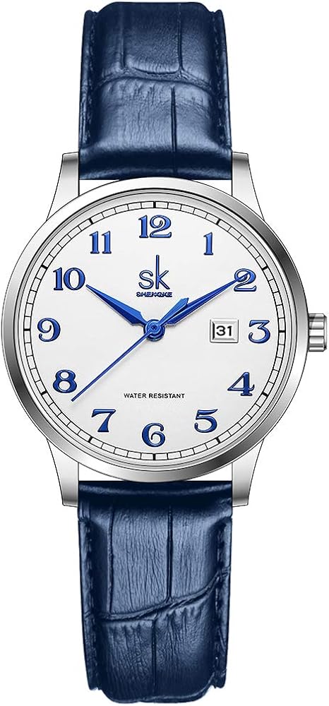 SHENGKE SK Relojes lassic Business para Mujer con Correa de Acero Inoxidable y Elegante Reloj con Calendario para Mujer