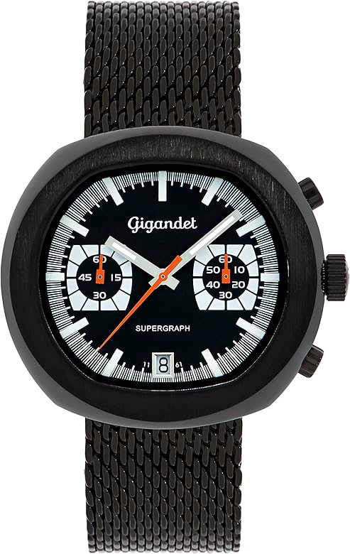Gigandet Reloj Caballero Cronógrafo Cuarzo Analógico con Pulsera de Acero Inoxidable Supergraph G11-005
