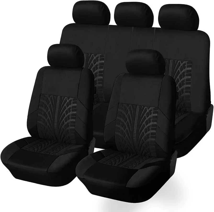 Fundas Asientos Coche para Kia Sportage NQ5 2022-2024, Juegos Cubreasientos Delantero Protector Soportes Y Fundas Asiento Compatibles con Airbags Trasero Transpirable Auto Accesorios,Black