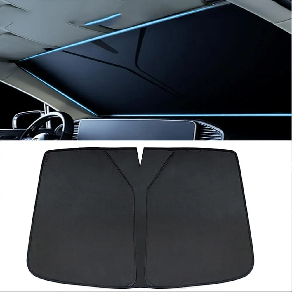 SAXTZDS Compatible con Volkswagen Touareg 2006-2021, parasol, parasoles para parabrisas de coche, protección solar para interiores de automóviles