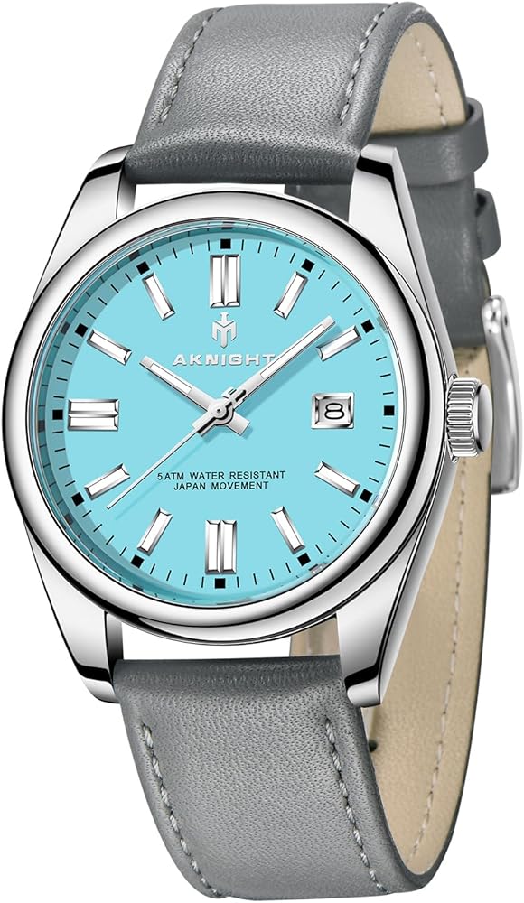 AKNIGHT Relojes para hombre, cronógrafo, impermeable, de acero inoxidable, con fecha, analógico, de cuarzo, a la moda, casual, negocios, vestir, relojes de pulsera para hombre