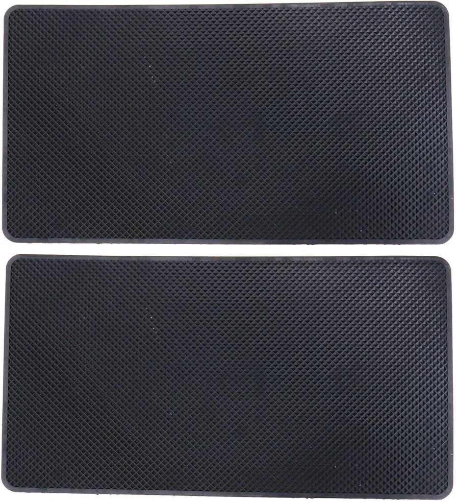 OTOTEC 2 alfombrillas antideslizantes de gel de sílice para salpicadero de coche, alfombrillas antideslizantes para automóviles y suministros de oficina, color negro, lavables