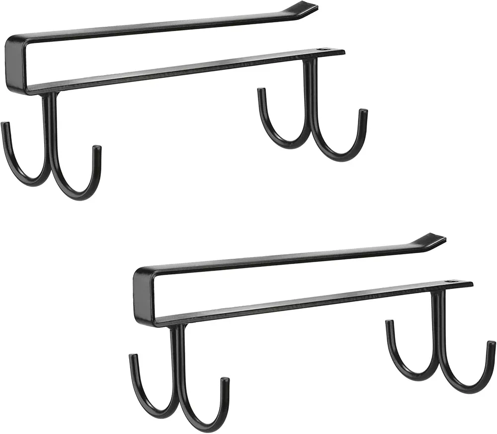 FOMANSH Colgador Utensilios Cocina de Tazas,Soporte debajo del Armario para tazas de vino,Ganchos de Almacenamiento para Tazas,Gabinete, Bufandas Cinturones,Organizador de vasos de Cocina