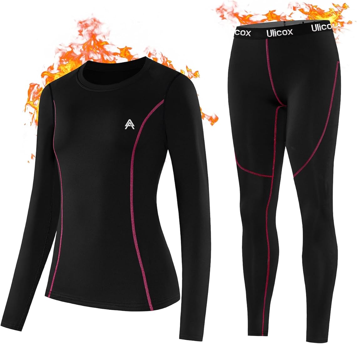 Conjunto Térmico Mujer Ropa Interior Termica Transpirable Funcional Pantalones Interiores Termicos para Running Esquí Montaña Ciclismo Fitness