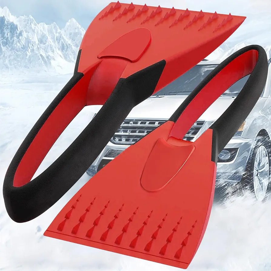 ZQEJEFD 2 Piezas Rascador de Hielo para Coche, Coche Raspador de Hielo,Rascador para Hielo,Raspador Hielo Coche Profesional Ergonómico Rápido y Fuerte,Utilizado para Raspador de Hielo para Automóviles