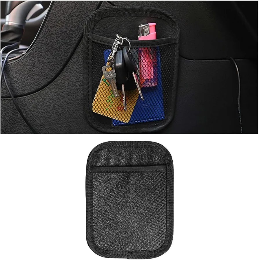 JNNJ Organizador de Bolsas de Malla para Maletero de Automóvil, Bolsa de Red Universal para Respaldo de Asiento Pequeña, Bolsa de Red de Almacenamiento Multifuncional para Teléfono(Pequeño)