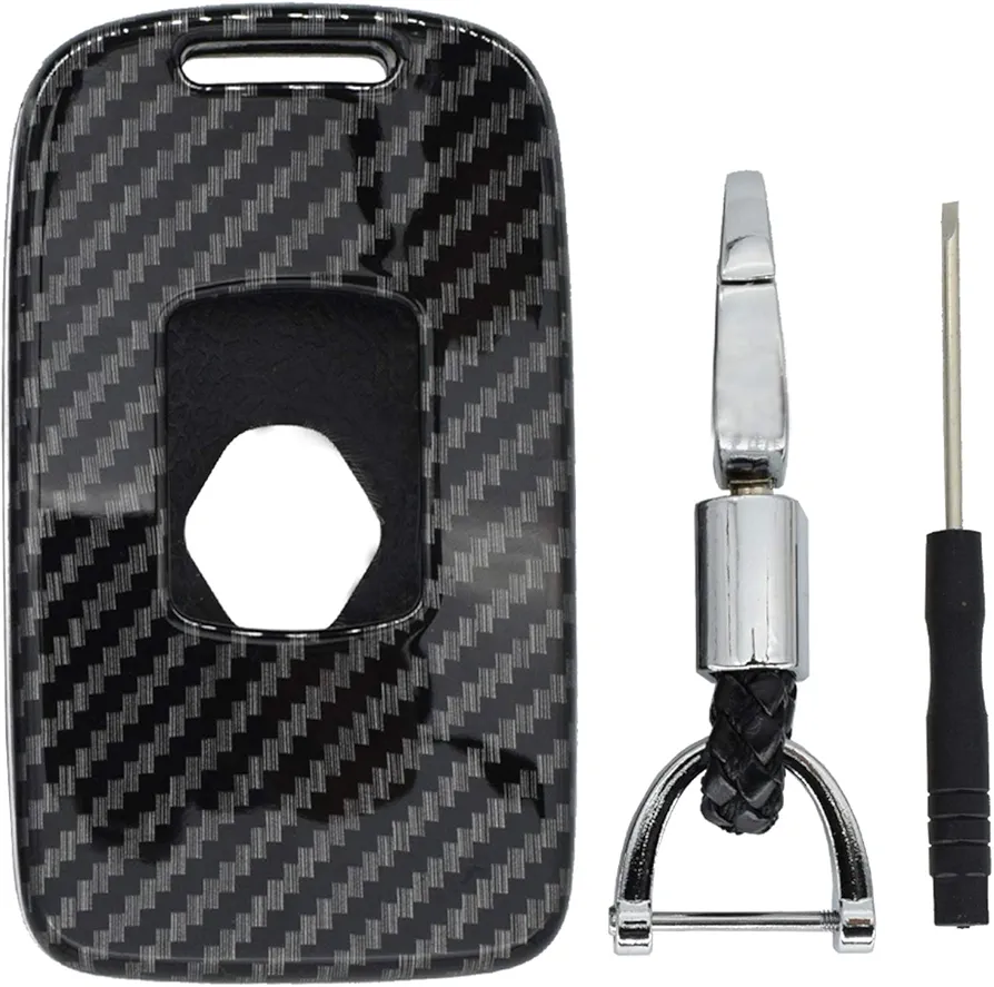 4 botón Fibra de Carbono Smart Key Shell Caso Cubierta para Renault Koleos Kadjar Talisman Captur Espace Clio Megane 2016 2017 2018 2019 2020 2021 reemplazo Coche
