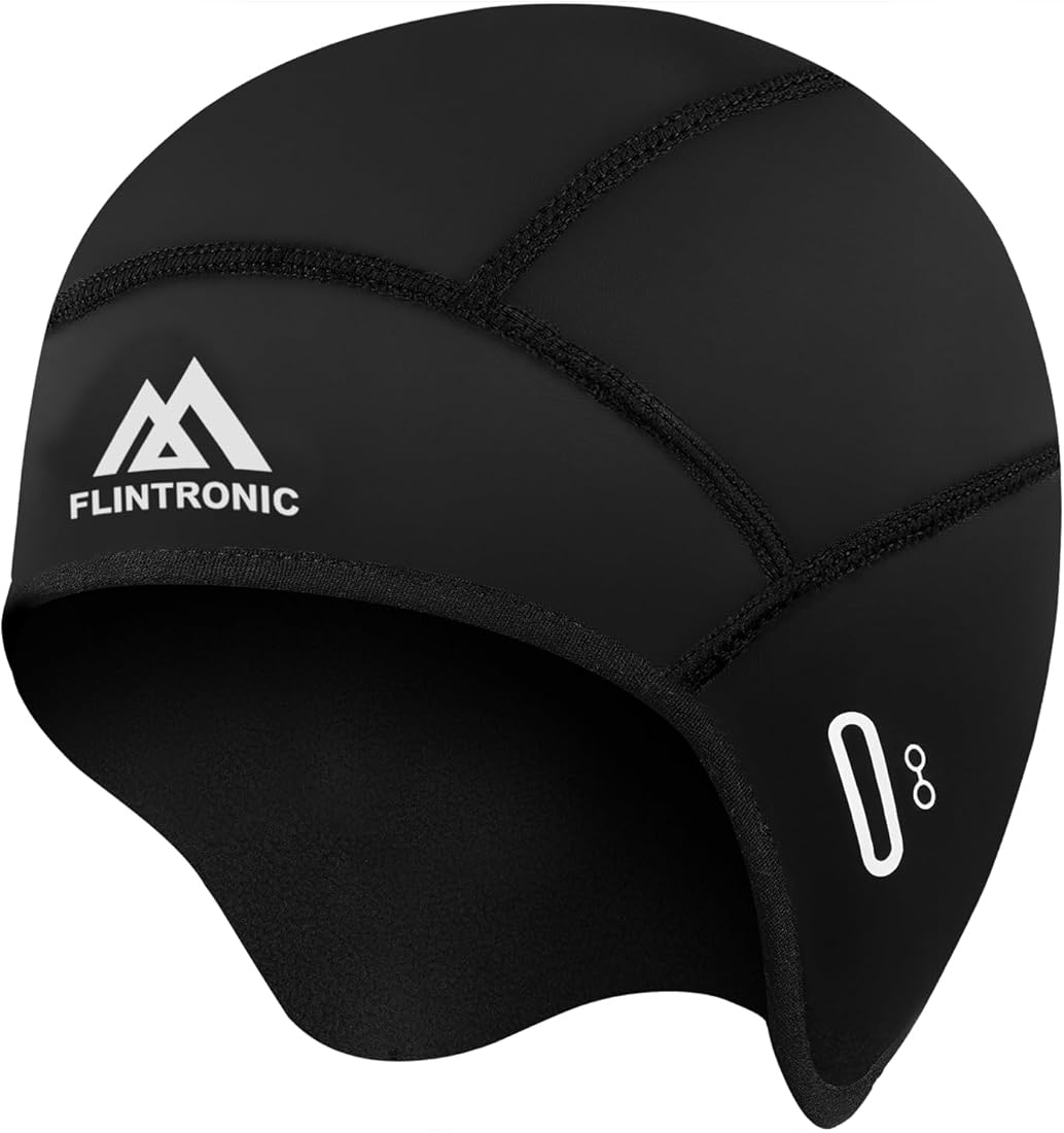 flintronic Gorro para Casco de Bicicleta, Gorro de Bicicleta Invierno a Prueba de Viento, Gorro Térmico de Forro Cálido para Casco, Gorro Ciclismo Bajo Casco Térmico Hombre Mujer de Escalada Esquí