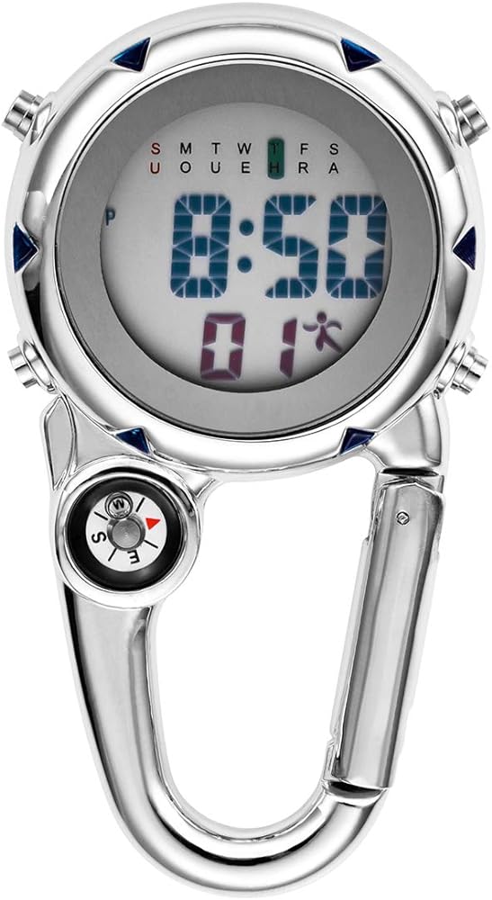 JewelryWe - Reloj de pulsera digital con clip para hombre y mujer, con hebilla y hebilla