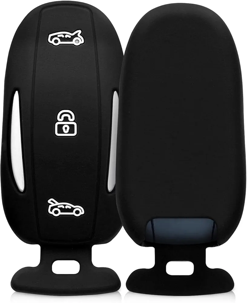 kwmobile Funda Compatible con Tesla Model X Llave de Coche - Carcasa Protectora de Silicona para Llave de Coche - Case en Negro