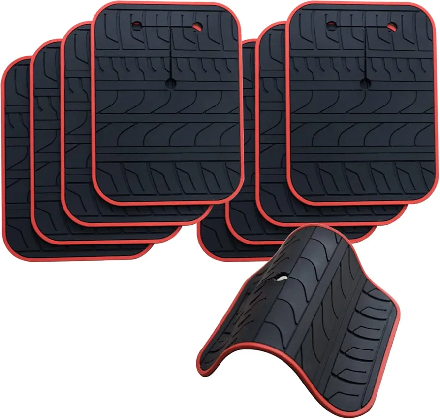 VRBFF Protector de arañazos de coche para portaequipajes de bicicleta, almohadillas de silicona antideslizantes antiarañazos, antideslizantes, accesorios para portabicicletas (paquete de 8)