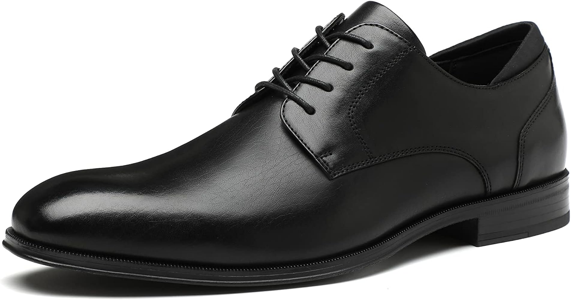 DECARSDZ Mens Classic Formal Oxford Lace Up Wedding Pointed Toe Dress Shoes Black