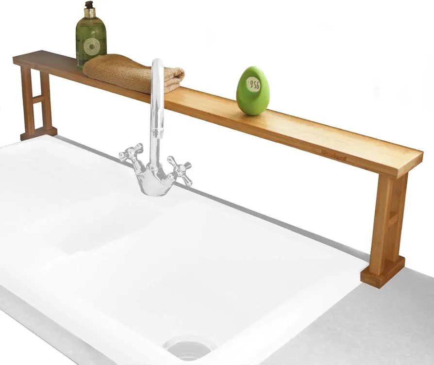 Woodquail Bambú Estante Encima Fregadero de Cocina, Hogar Baño