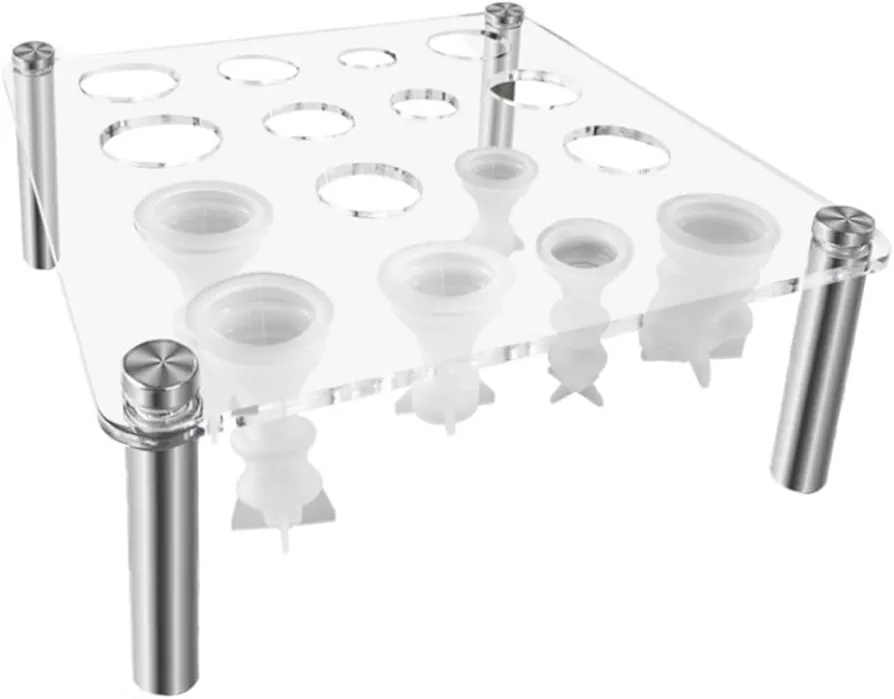 Fhkpsqkcn Juego de accesorios de ajedrez para piezas de ajedrez, soportes de creación de piezas de juego delicadas para moldes de ajedrez de silicona, herramientas de manualidades