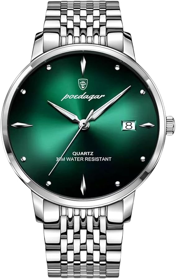 RORIOS Reloj de Hombre Casual Análogo Cuarzo Reloj Impermeable Calendario Reloj de Pulsera para Hombre