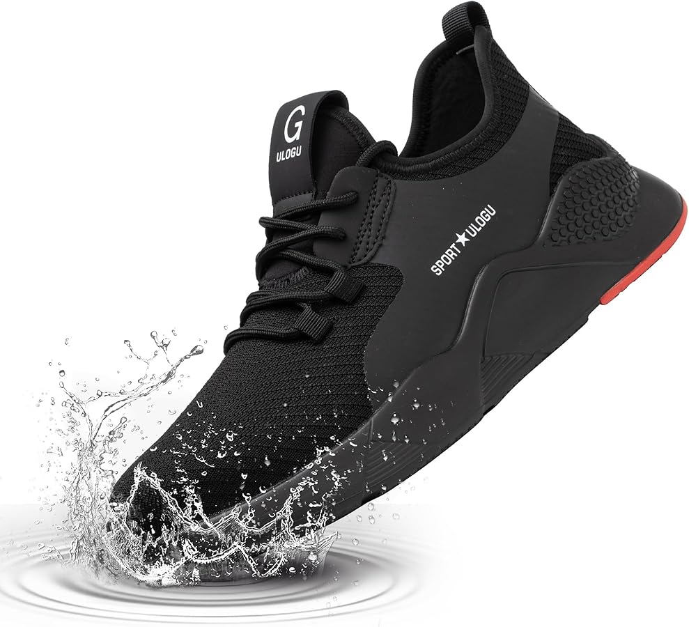 Waterproof Steel Toe Shoes for Men Women Work Shoes Lightweight Safety Sneakers Comfortable Puncture Proof Shoe Zapatos Punta de Acero para Hombres Black