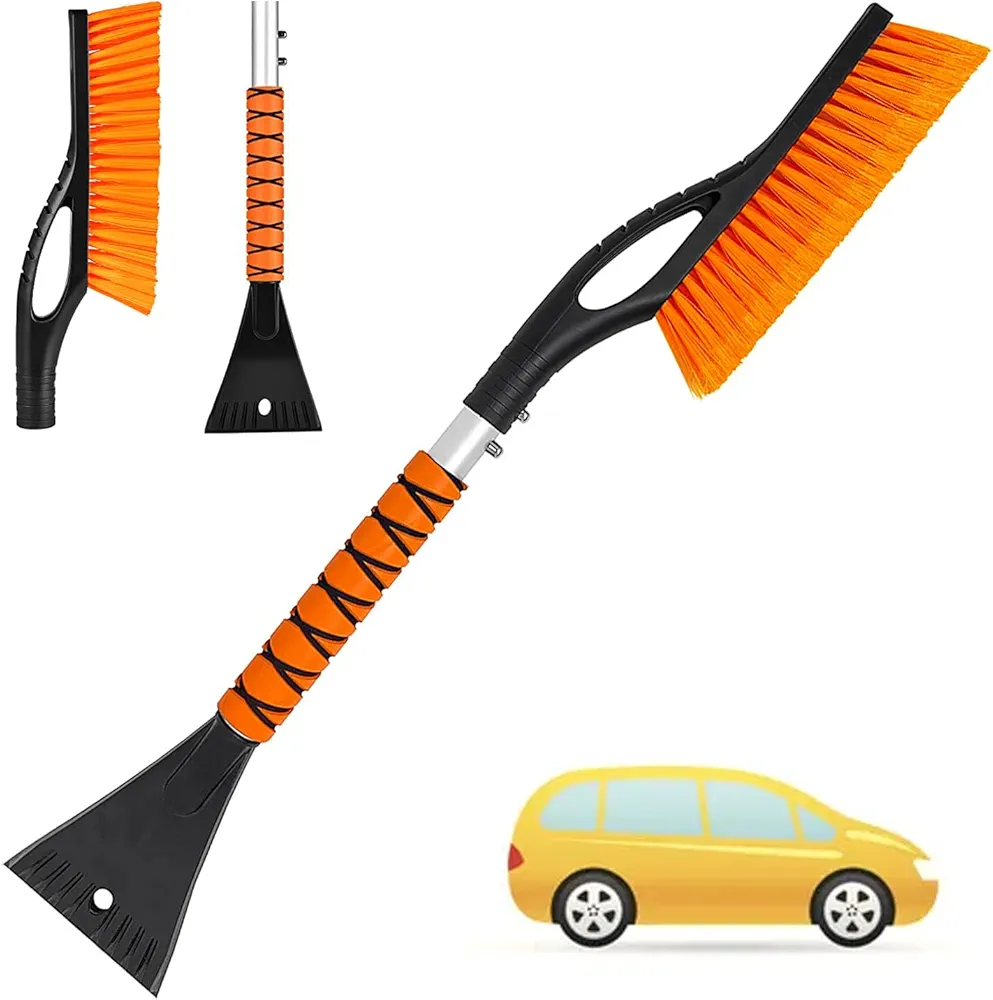 Showvigor Cepillo de Nieve, 27 '' 2 en 1 Desmontable Coche Nieve Cepillo y Rasqueta Hielo Coche con Mango de Espuma Ergonómica, Conveniente para los Coches, Camiones, SUVs
