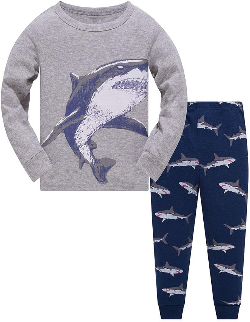 TEDD Pijamas Niño Dinosaurio Animales Cars Algodon Ropa a Juego Conjunto Edad 1-12 Años