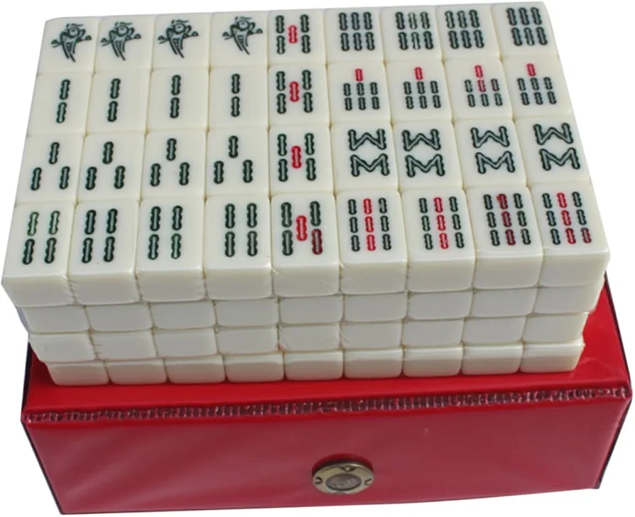 BESTonZON 1 Juego Viajes Ocio Mahjong Juego De Mahjong Portátil Accesorios De Mahjong Mini Juego De Mahjong Chino Kit Mini Mahjong Kit De Mahjong En Miniatura Juguetes De Viaje Acrílico