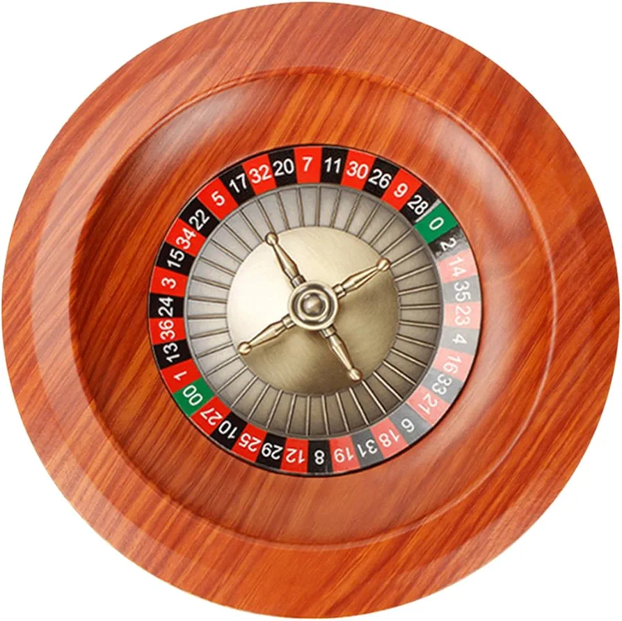 Hrippy Rueda De Ruleta De Madera Dial Digital De 12 Pulgadas Rouleta Rouleta Juego De Mesa Lotería Giratoria De Entretenimiento para Adultos Rouleta Rouleta