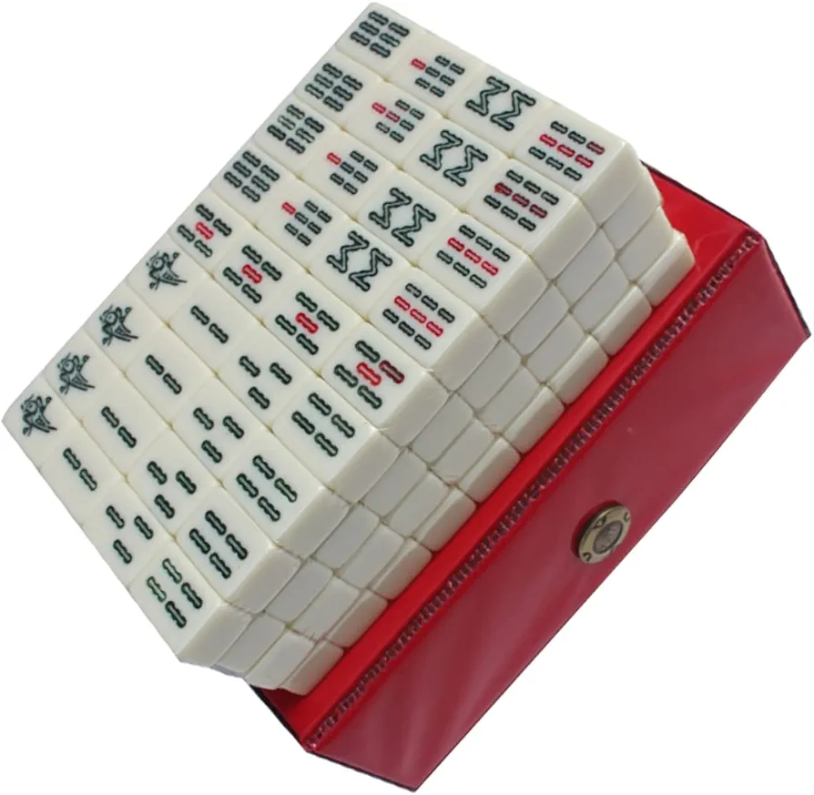 JOINPAYA 1 Juego Viajes Ocio Mahjong Cartas Mahjong 2022 Pequeño Mahjong Kit Juguetes De Viaje Accesorios De Mahjong Juego De Mesa De Viaje Mahjong Juego Chino Portatil Majong Acrílico