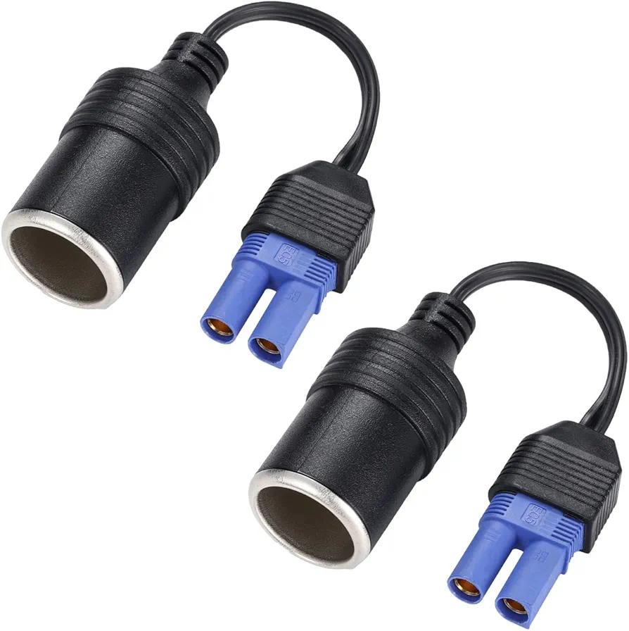 Greluma 2 piezas adaptador de enchufe de encendedor de cigarrillos EC5 para mini elevador de batería de coche, mini arrancador de batería de coche EC5