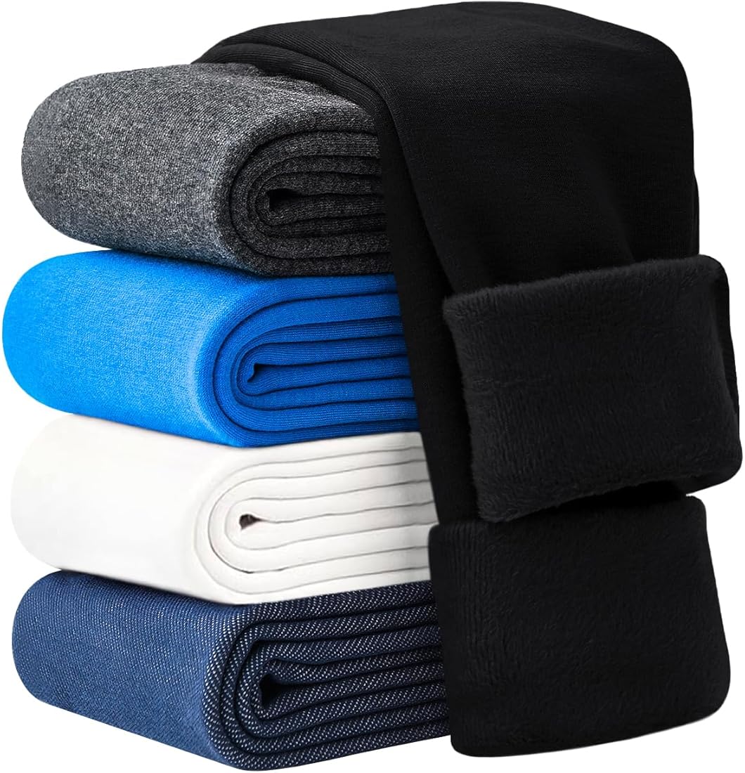 Domee Leggings Térmicos Pantalones Invierno Algodón Mallas Forro Polar Niña