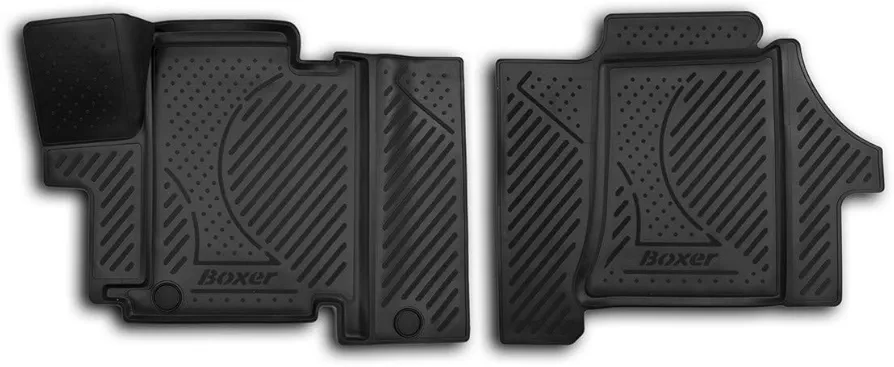 Element EXP.D000000022 Alfombrillas de Goma a Medida para Peugeot Boxer II & III/Citroen Jumper II/Fiat Ducato III-> 2006, 2014, Negro, Passform