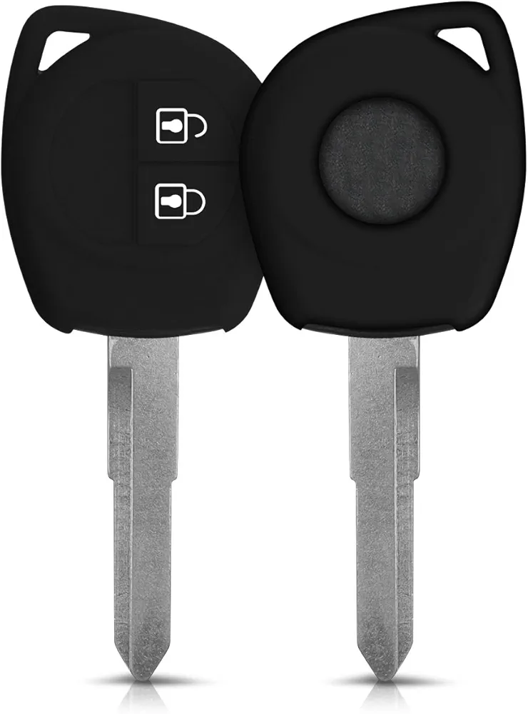 kwmobile Funda Compatible con Suzuki Llave de Coche de 2 Botones - Carcasa Protectora de Silicona para Llave de Coche - Case en Negro