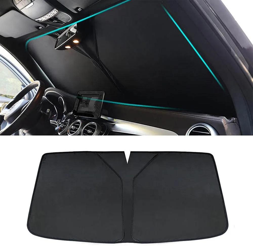Apto para Volkswagen Polo Hatchback 2017-2022, Parasol para Parabrisas de Coche, Parasol portátil Plegable para Parabrisas, Accesorios para Coche