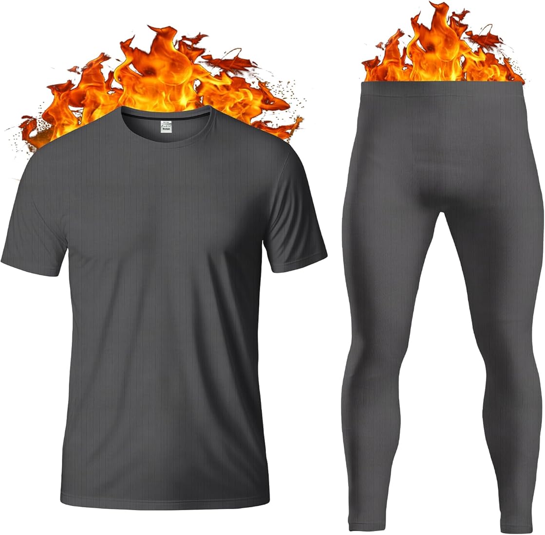 Conjunto de ropa interior térmica para hombre, capa base, camiseta de manga corta, chaleco, camiseta y pantalones largos para hombre, ultra suave y cálida, talla S-XXL