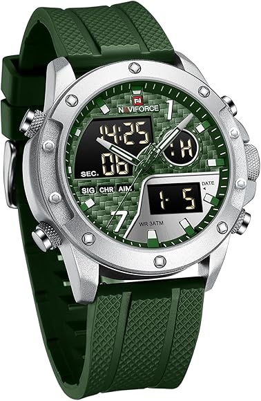 BY BENYAR Relojes de Cuarzo multifunción analógico-Digital para Hombre, Impermeables, con Doble indicación de la Hora, retroiluminados, Estilo Militar