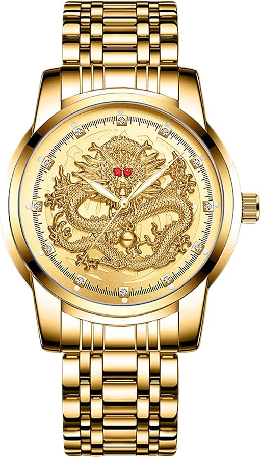 RORIOS Moda Hombre Relojes Cuarzo analógico Reloj Acero Inoxidable Relojes de Pulsera Impermeable Negocios Reloj para Hombre
