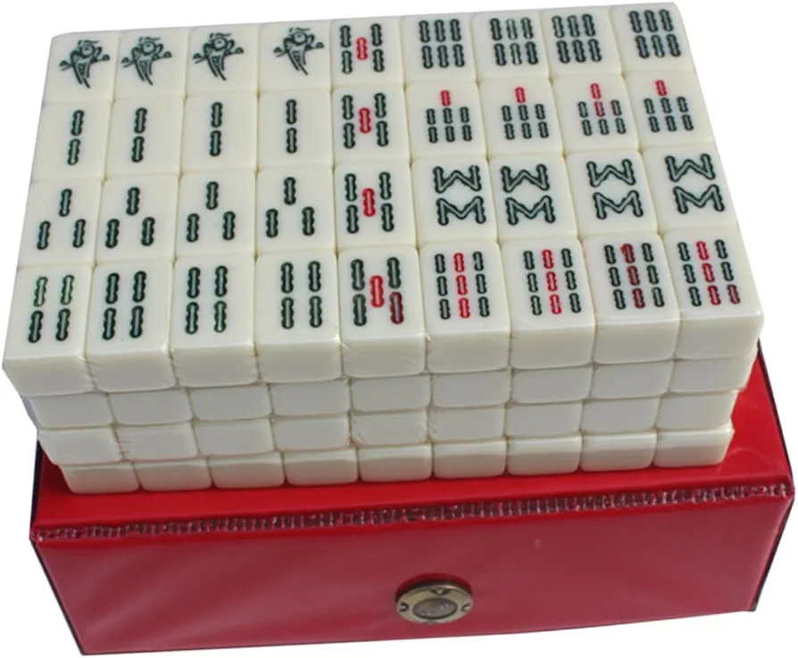 BESTonZON 1 Juego Viajes Ocio Mahjong Juego De Mahjong Juguetes De Viaje Cartas Mahjong 2022 Pequeño Mahjong Kit Majong Accesorios De Mahjong Juego De Mesa De Viaje Mahjong Majiang Acrílico