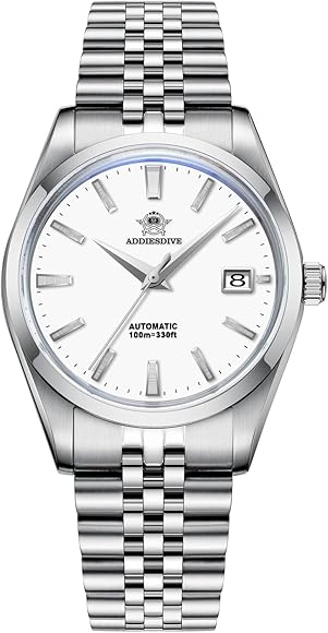 ADDIESDIVE Automatico Hombre Analógico Casual Deportivo Impermeable Relojes de Pulsera para Hombres con Acero Inoxidable Bracelet