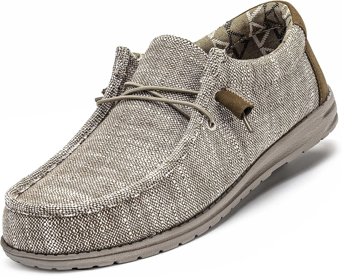 suroad Men's Loafers Slip on Shoes for Men Casual Canvas Shoes Comfortable & Light-Weight