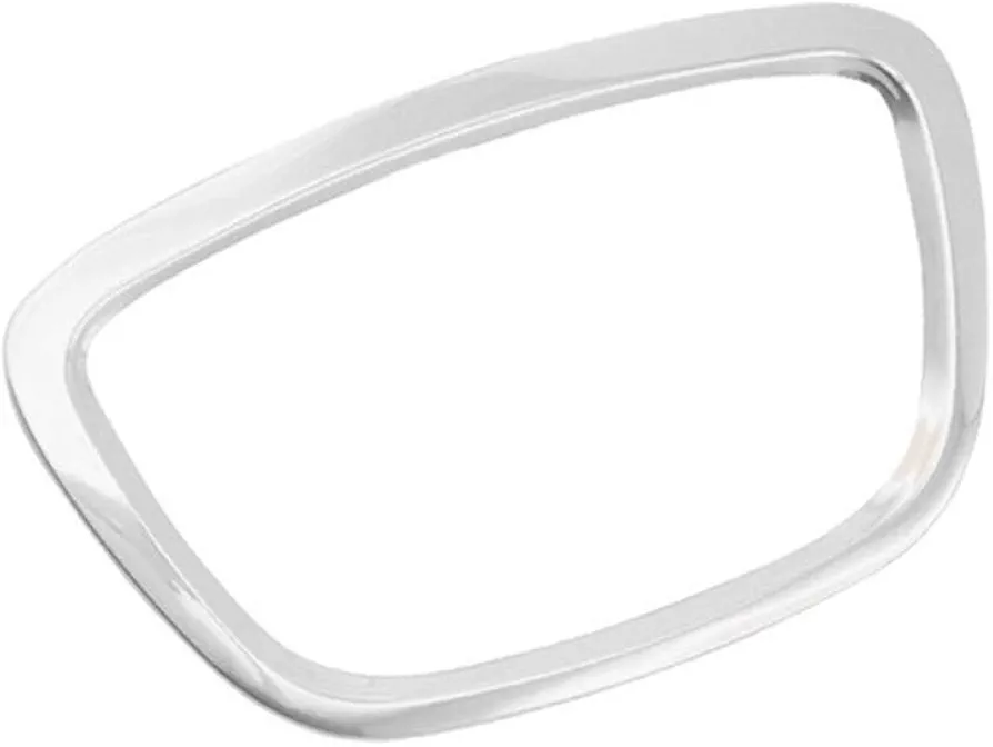 Aro Decorativo para Volante de Coche, MoreChioce Aro de Volante Central en Aleación de Aluminio Aro de Cubierta de Volante Marco de Decoración Compatible con A3 4L 6L Q9,Plata