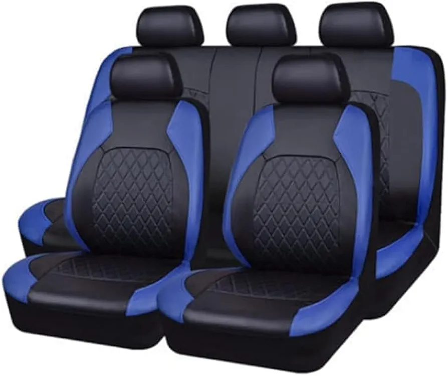 YOINT Cuero Funda Asiento Coche para Kia Sportage 2000-2024, Impermeables Transpirable Juegos de Cubreasientos Interior Accesorios,C/Blue