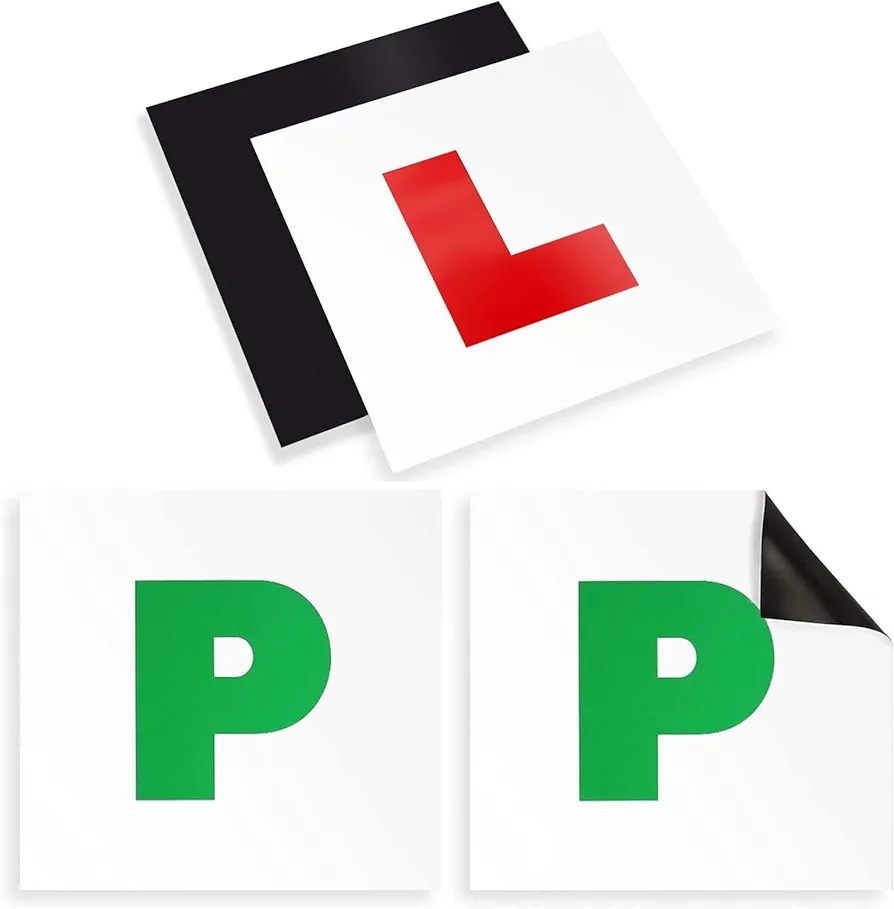 Placas L magnéticas Placas de conductor de aprendizaje,Placas L magnéticas Accesorios para automóviles, Accesorios flexibles para automóviles Placas de conductor principiante, Suministros de automóvil