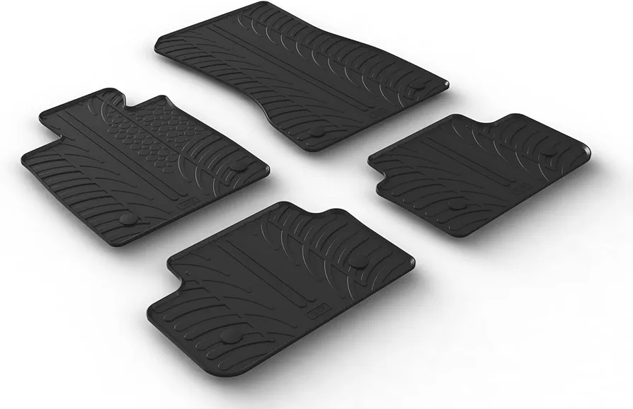 Gledring Alfombrillas de Goma Compatible con BMW Serie 5 G60 Sedan 2023- excl. i5 (Perfil T 4-Partes + Clips de Montaje)