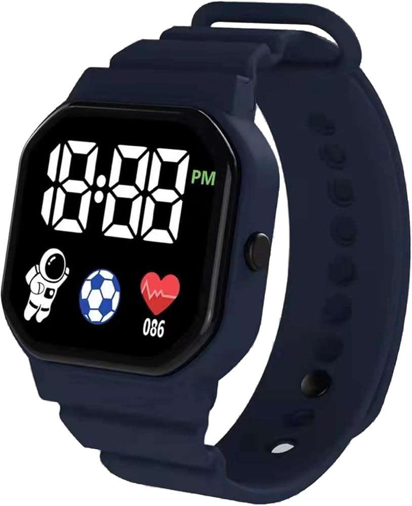 Myazs Reloj digital LED con fecha y hora, funciona con pilas, resistente al agua, reloj deportivo para hombres y mujeres, relojes ligeros, reloj electrónico
