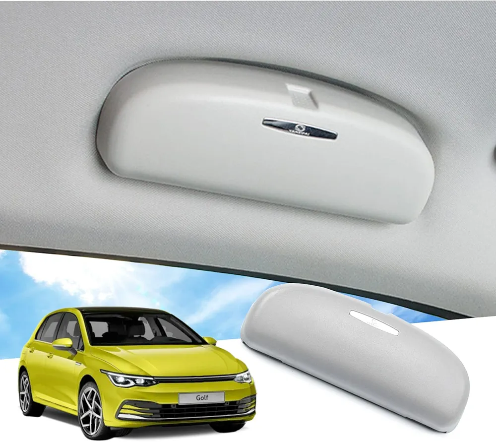 GAFAT Soporte para gafas de sol para Golf 7/Tigua-n/Passa-t B8 Variant/Touran/AR-teon/Atlas, soporte para gafas de sol, funda para el interior del coche, organizador (gris)