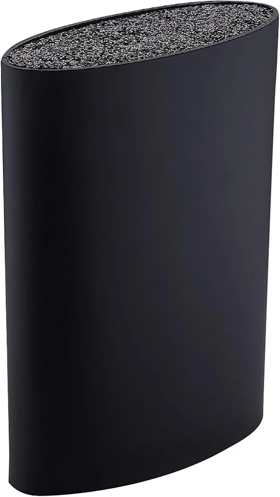 San Ignacio Black & White - Tacoma/Bloque Universal para Cuchillos - Tamaño de 15.6X6.6X22CM Fabricada en PET de Buena Resistencia - Elegante Color Negro - Buena Durabilidad y Calidad