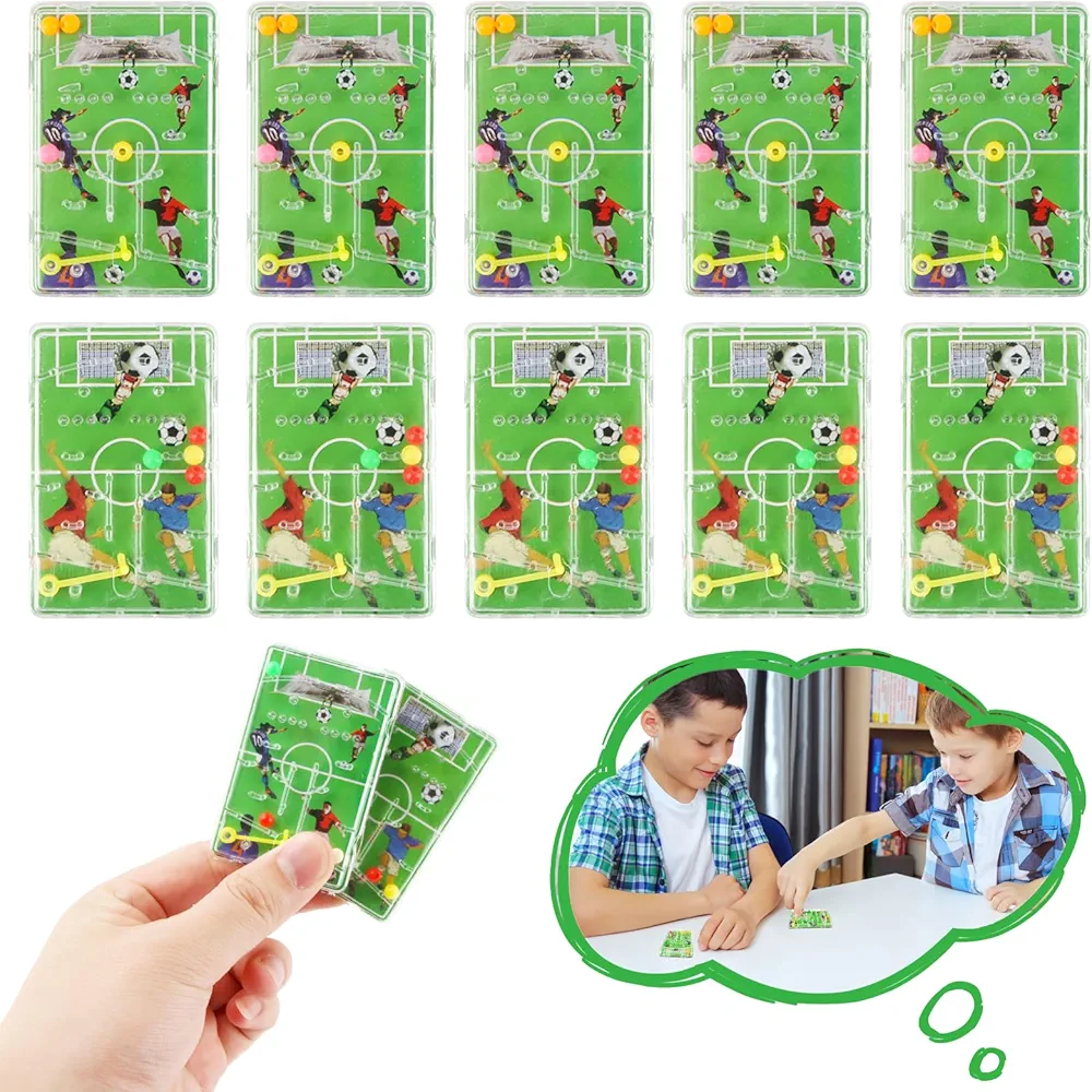 10 Juego de Pinball Fútbol, Juguetes Pinball ZoneYan, Mini Pinball para Niños, Pinball de Juguete, Juego de Paciencia de Fútbol, Fiesta de Cumpleaños para Niños, Juguetes Educativos para Niños