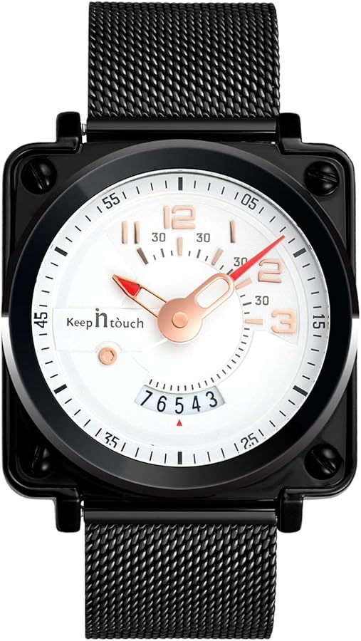 SUPBRO Relojes Hombre Reloj Análogo clásico para Hombre de Cuarzo Relojes Hombre Relojes de Pulsera Fecha Cuadrado